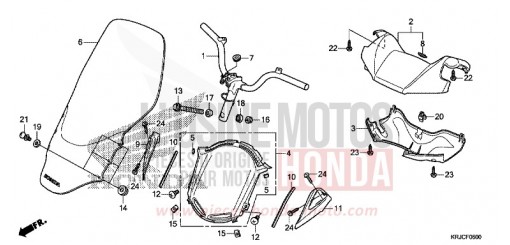 TUYAU DE GUIDON/REVETEMENT DE GUIDON FES125AC de 2012
